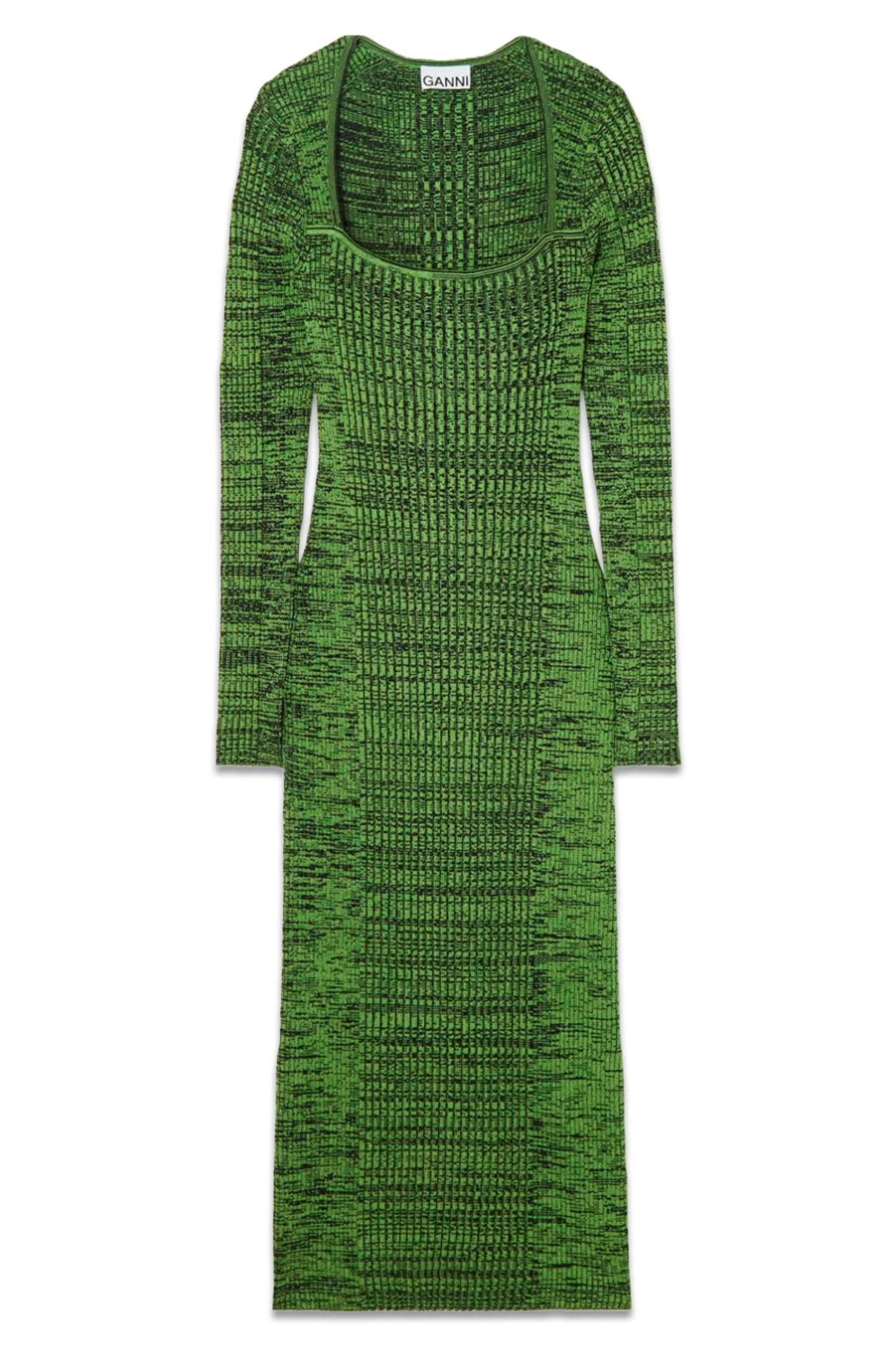 + NET SUSTAIN ribbed-knit midi dress