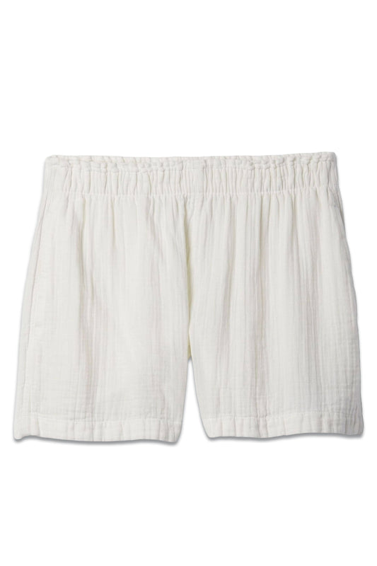 Crinkle Cotton Pull On Short