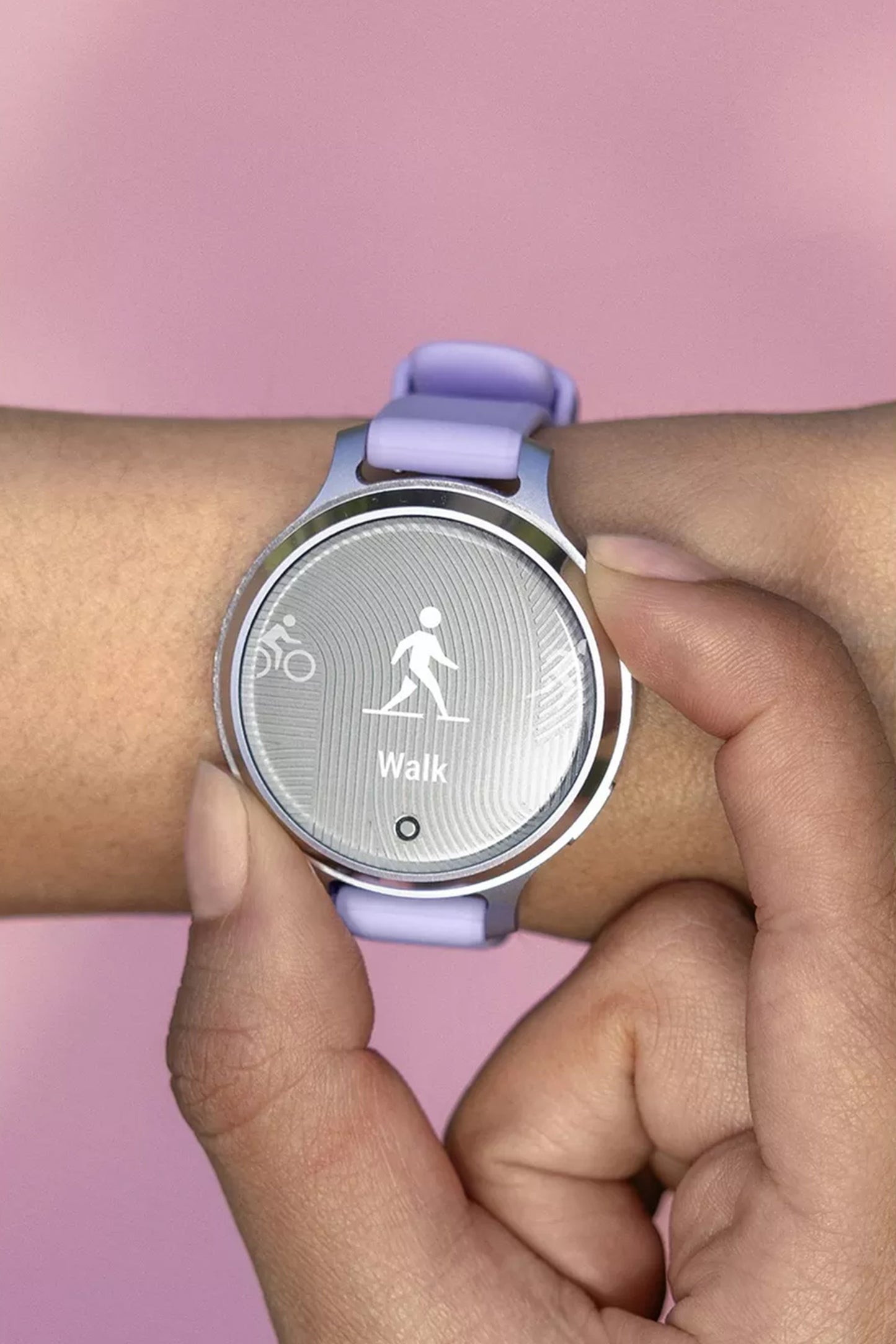 Lily 2 Active Smart Fitness Watch with Silicone Band, Silver and Jasmine Purple