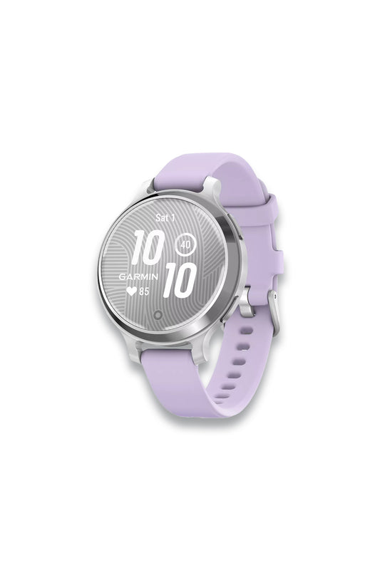 Lily 2 Active Smart Fitness Watch with Silicone Band, Silver and Jasmine Purple