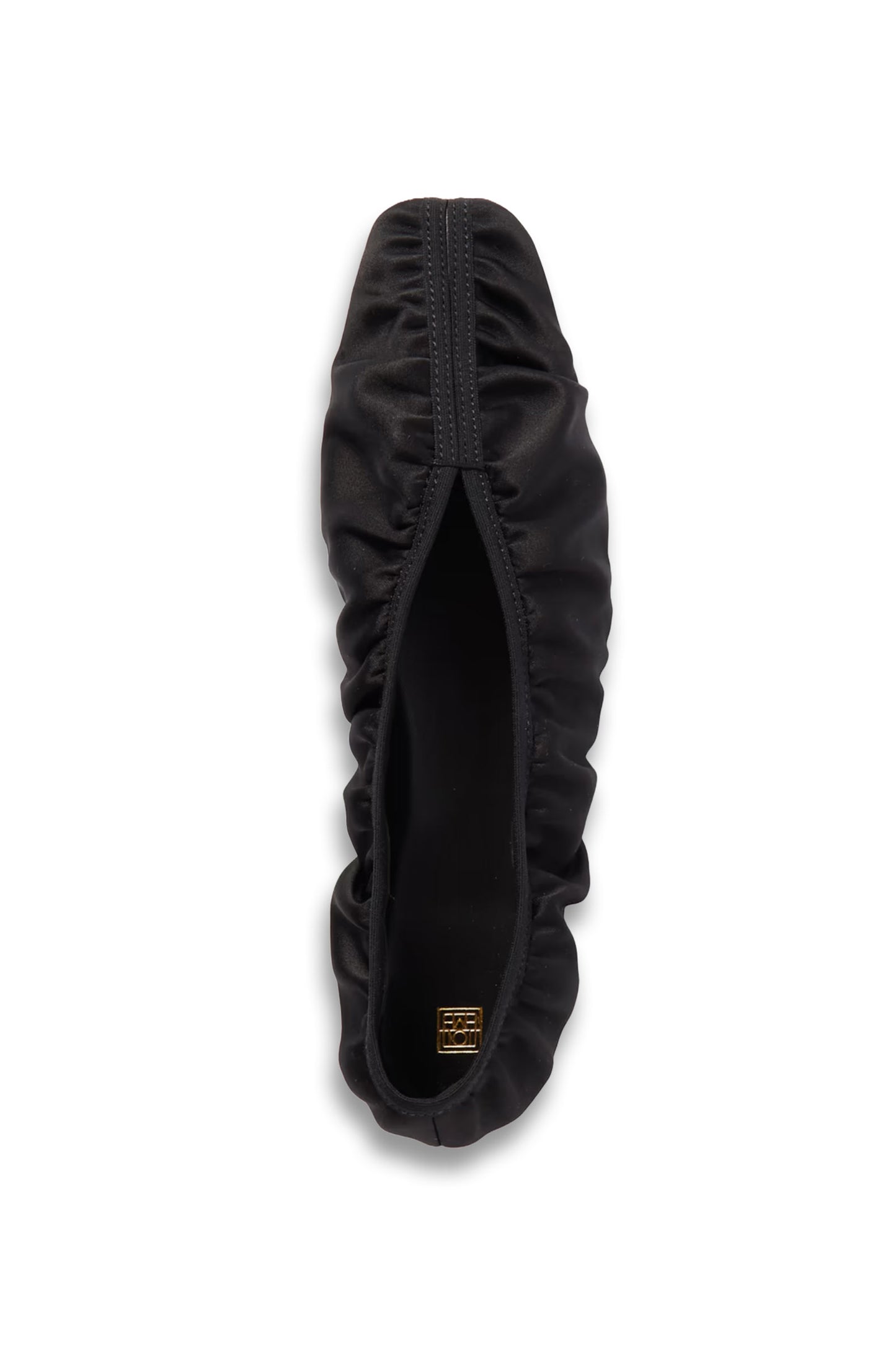 The Gathered satin ballet flats