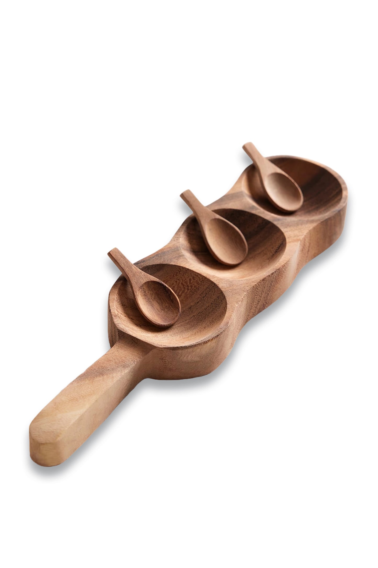 Gava Trio Server, Small, Acacia