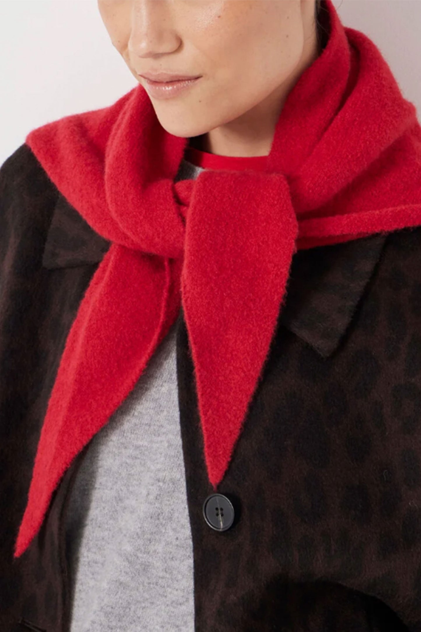 Wool-blend Triangle Scarf