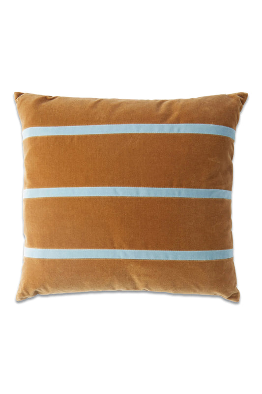 Gemma Striped Cotton-velvet Cushion
