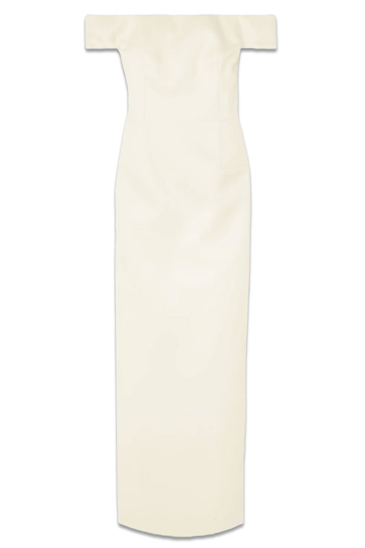Sloane Off-the-shoulder Wool and Silk-blend Maxi Dress