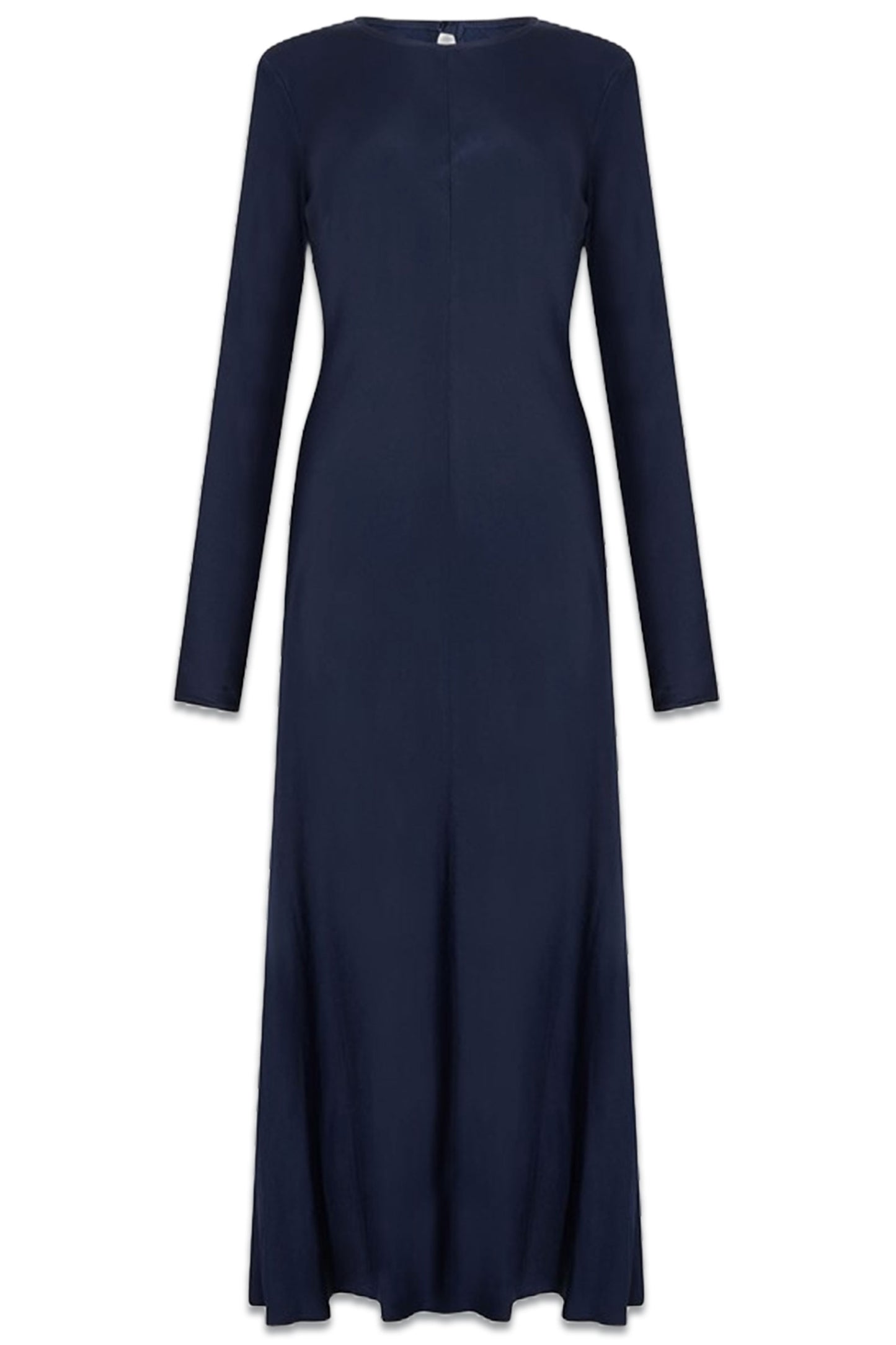 Mari Satin Midi Dress, Navy