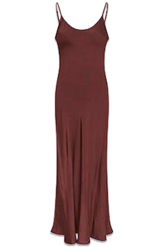 Joelle Satin Slip Midi Dress