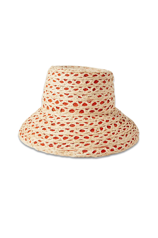 + NET SUSTAIN Ida Crocheted Straw And Cotton-twill Sunhat