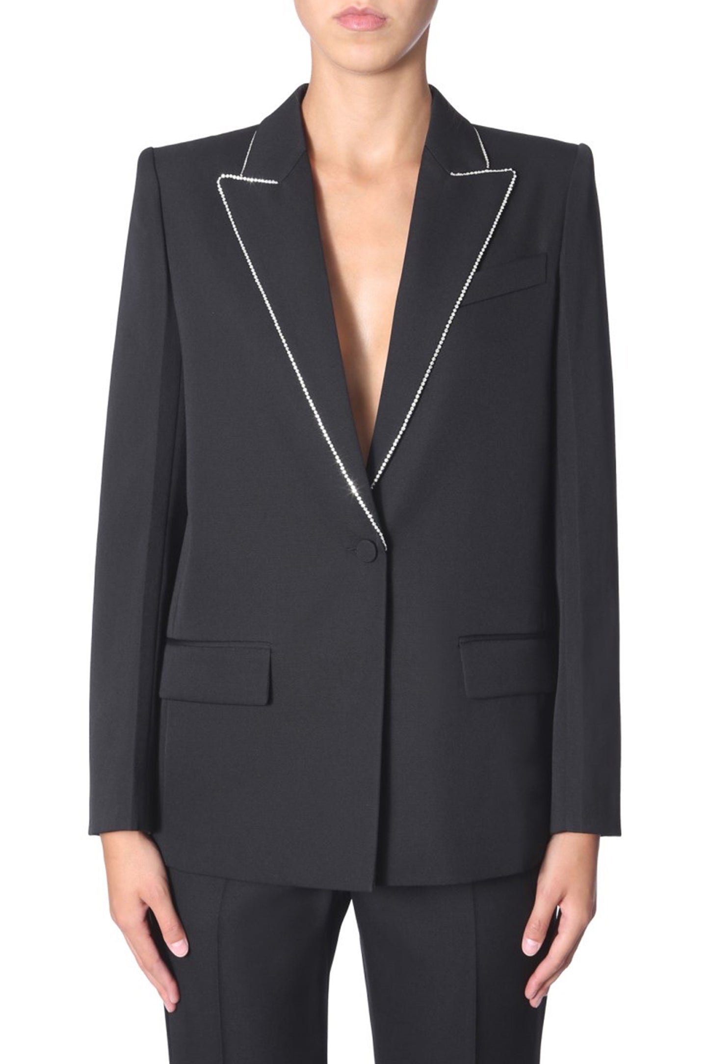 Wool Blazer with Strass