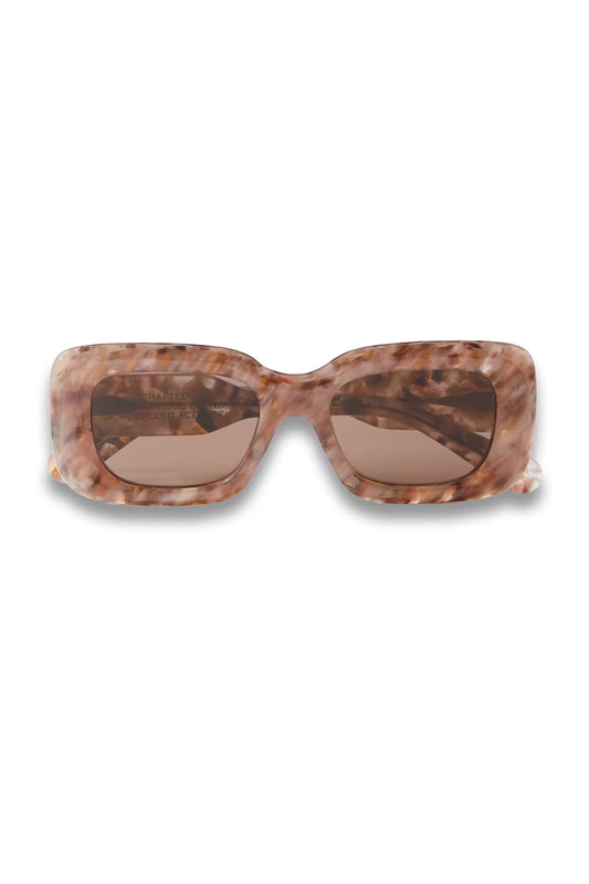 CHLOÉ EYEWEAR Speckled Square-frame Acetate Sunglasses