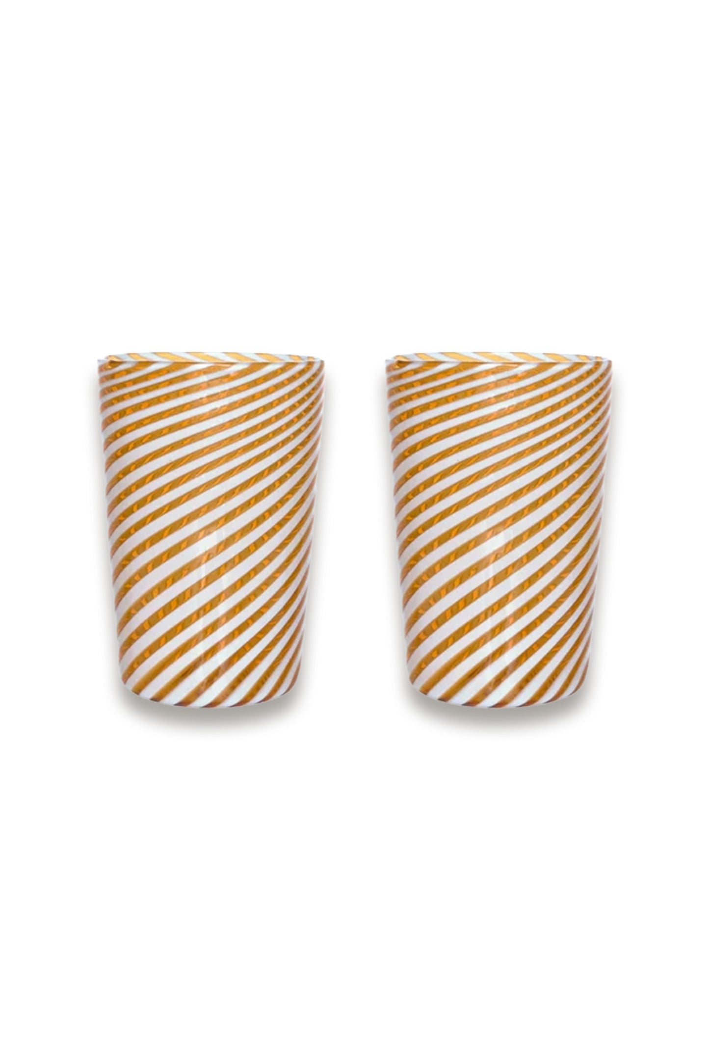 Pair of Murano Swirl Tumblers, Autumn