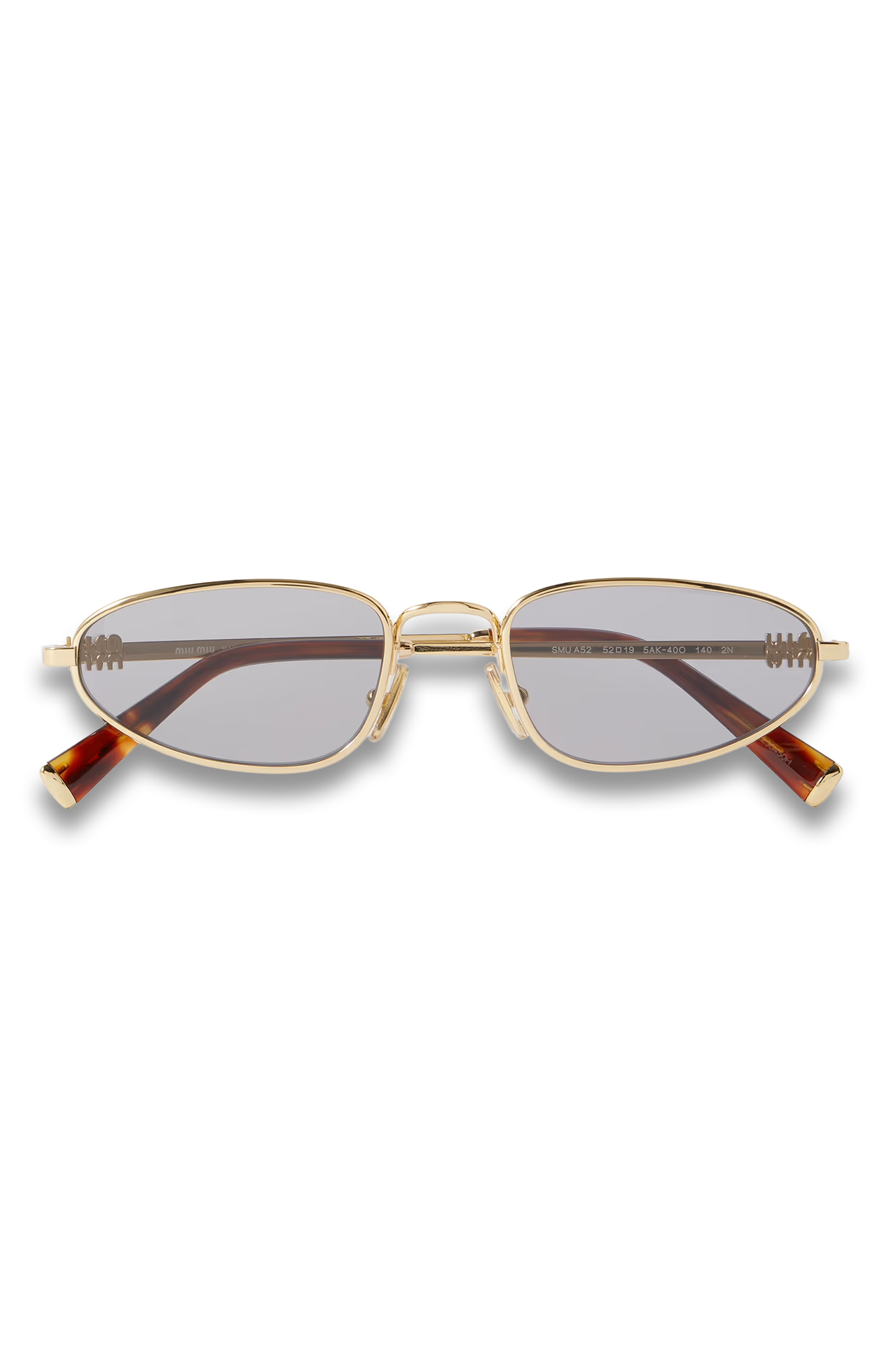 Oval-Frame Gold-Tone Sunglasses
