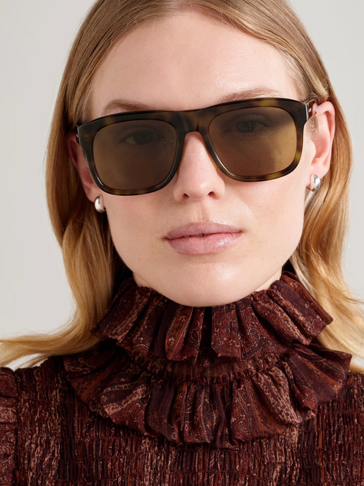 Square-Frame Tortoiseshell Acetate Sunglasses