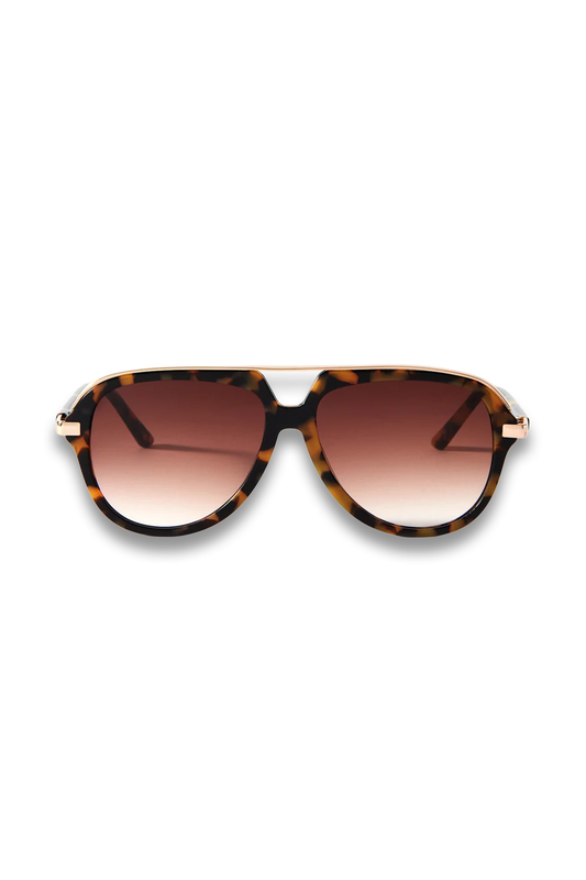 Brown Tortoiseshell Aviator Sunglasses