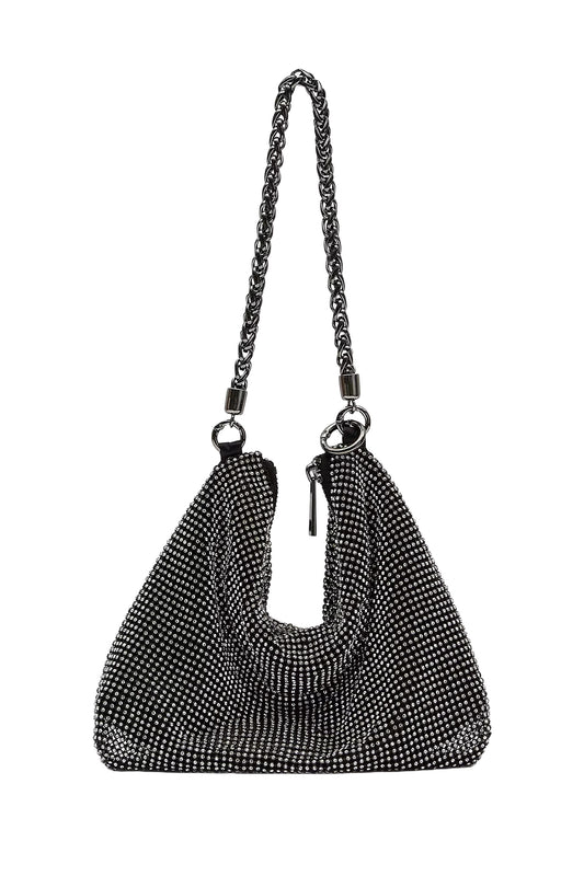 HUSH Alma Gem Mesh Bag, Black