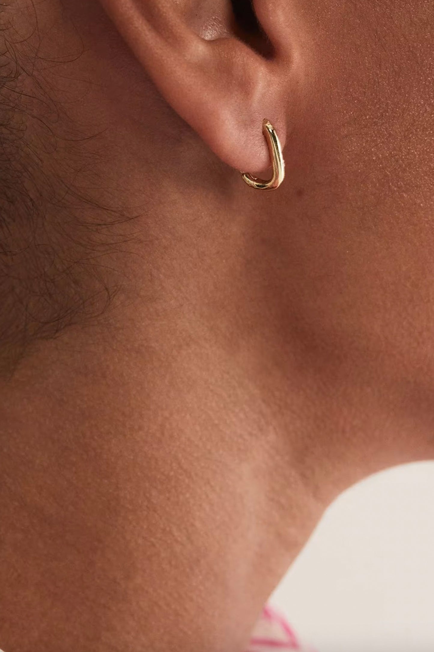 Gold Huggie Hoop Earrings