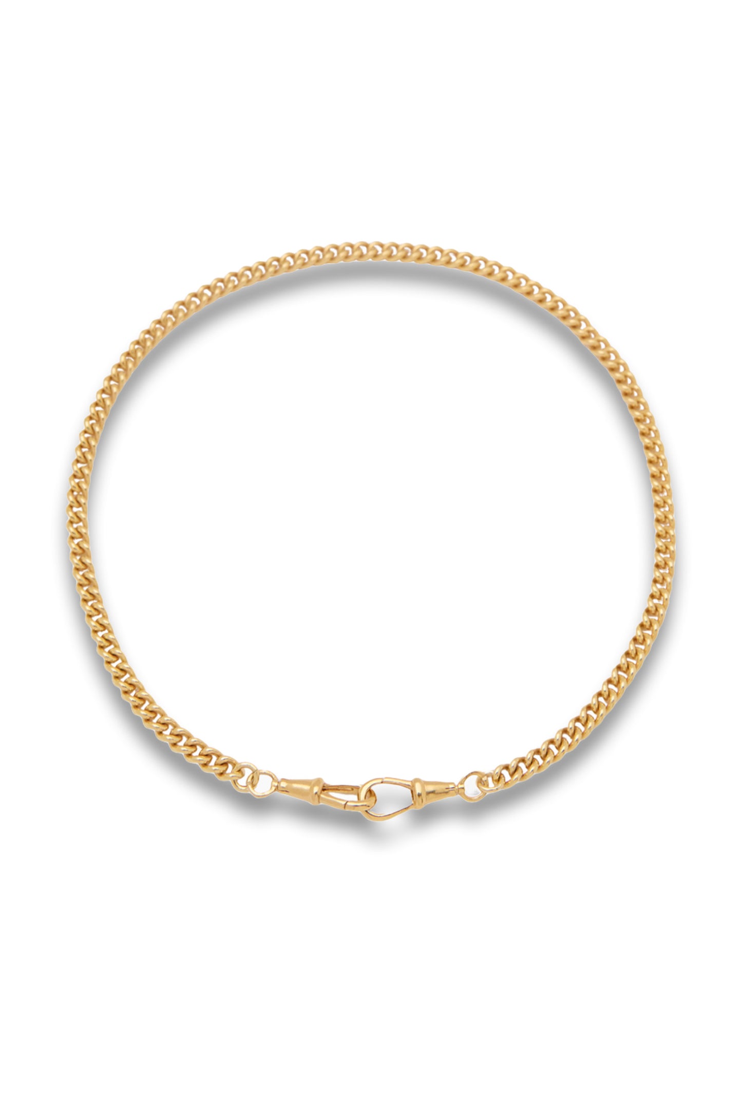 Slim Gold Curb Clipt Necklace