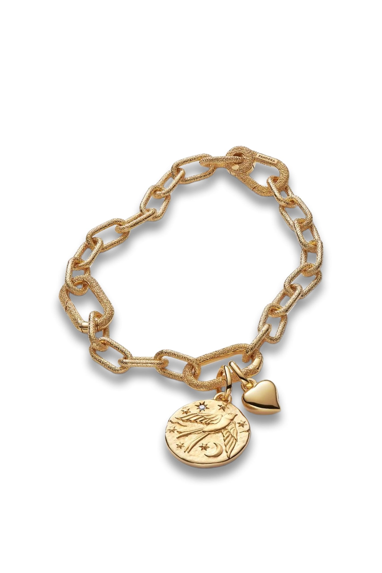 Heart & Swallow Medallion Bracelet Set