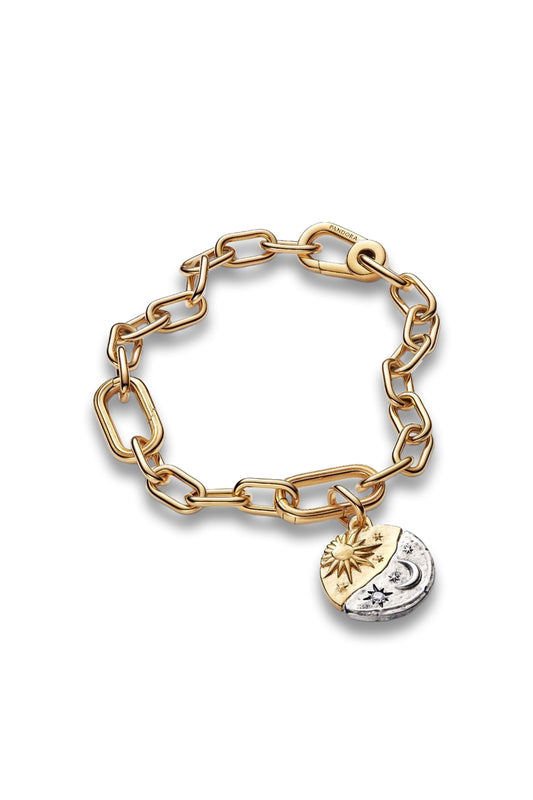 Sun & Moon Medallion Bracelet Set