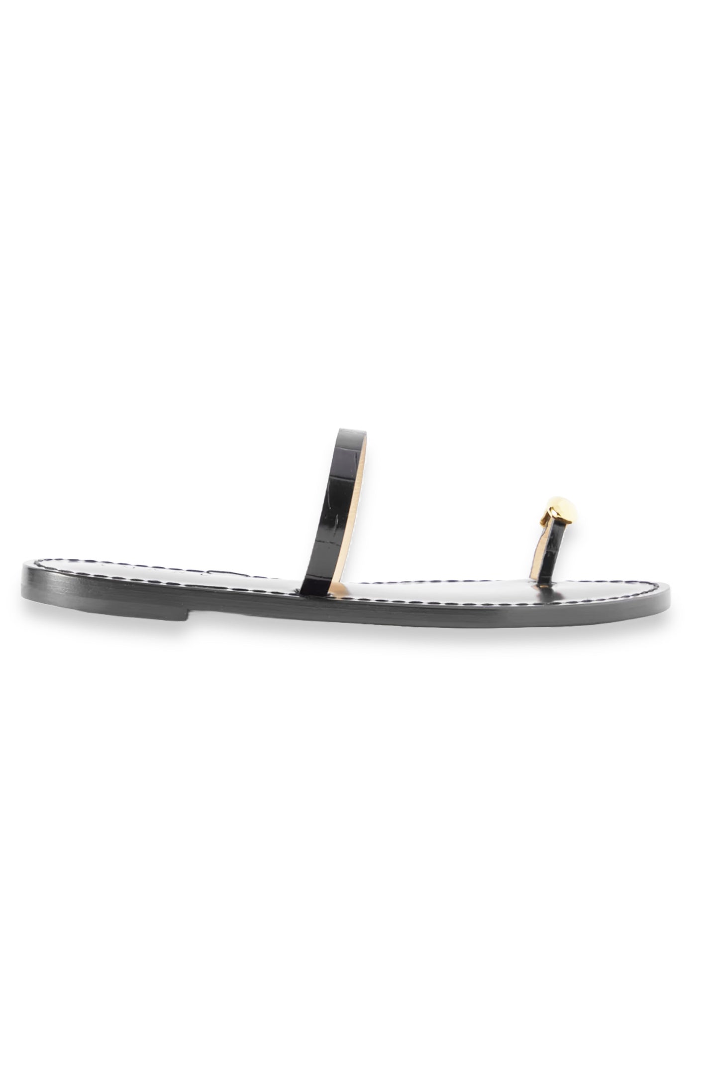 The Kibera Embellished Croc-effect Leather Sandals