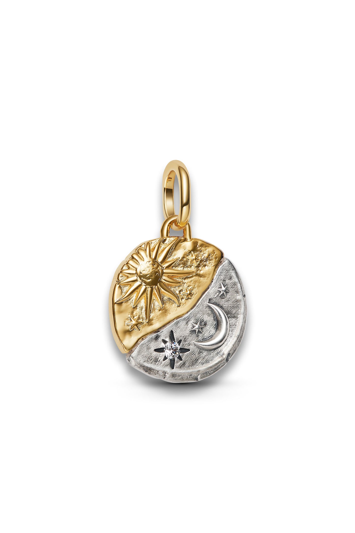 Sun and Moon Medallion Charm