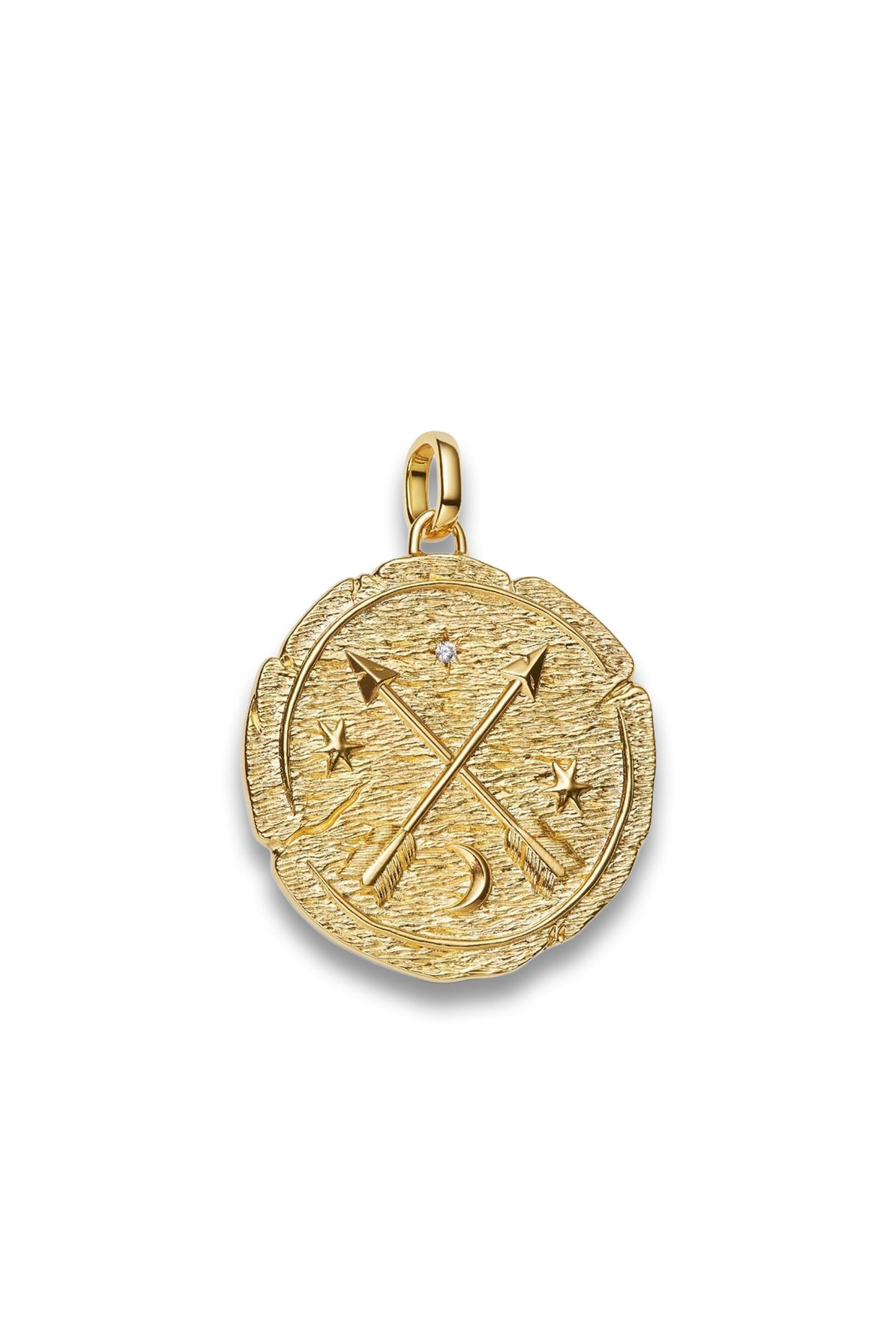 Crossing Arrows Medallion Necklace Set