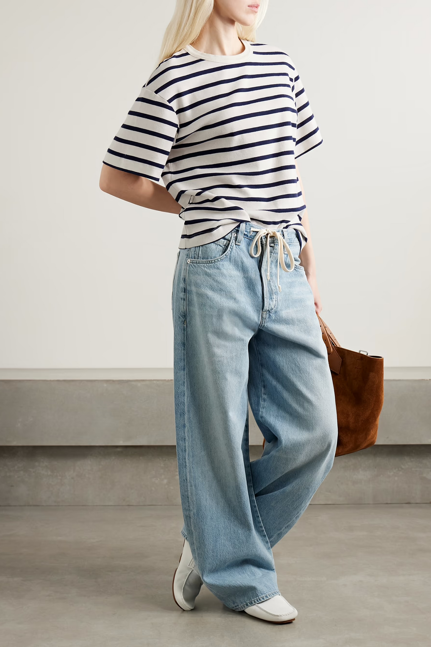 Goldie Striped Cotton-blend Jersey T-shirt
