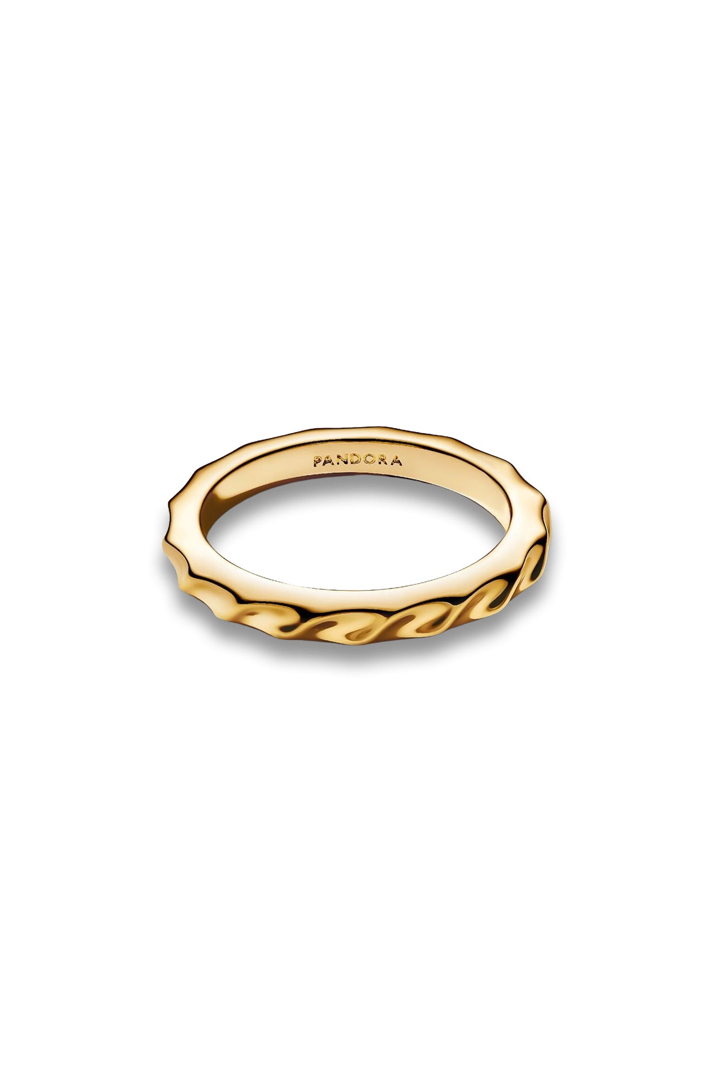 Rippled Band Ring 14k Gold Plating