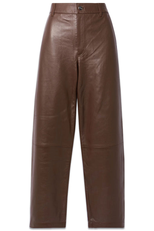 Trey Stretch-leather Straight-leg Pants
