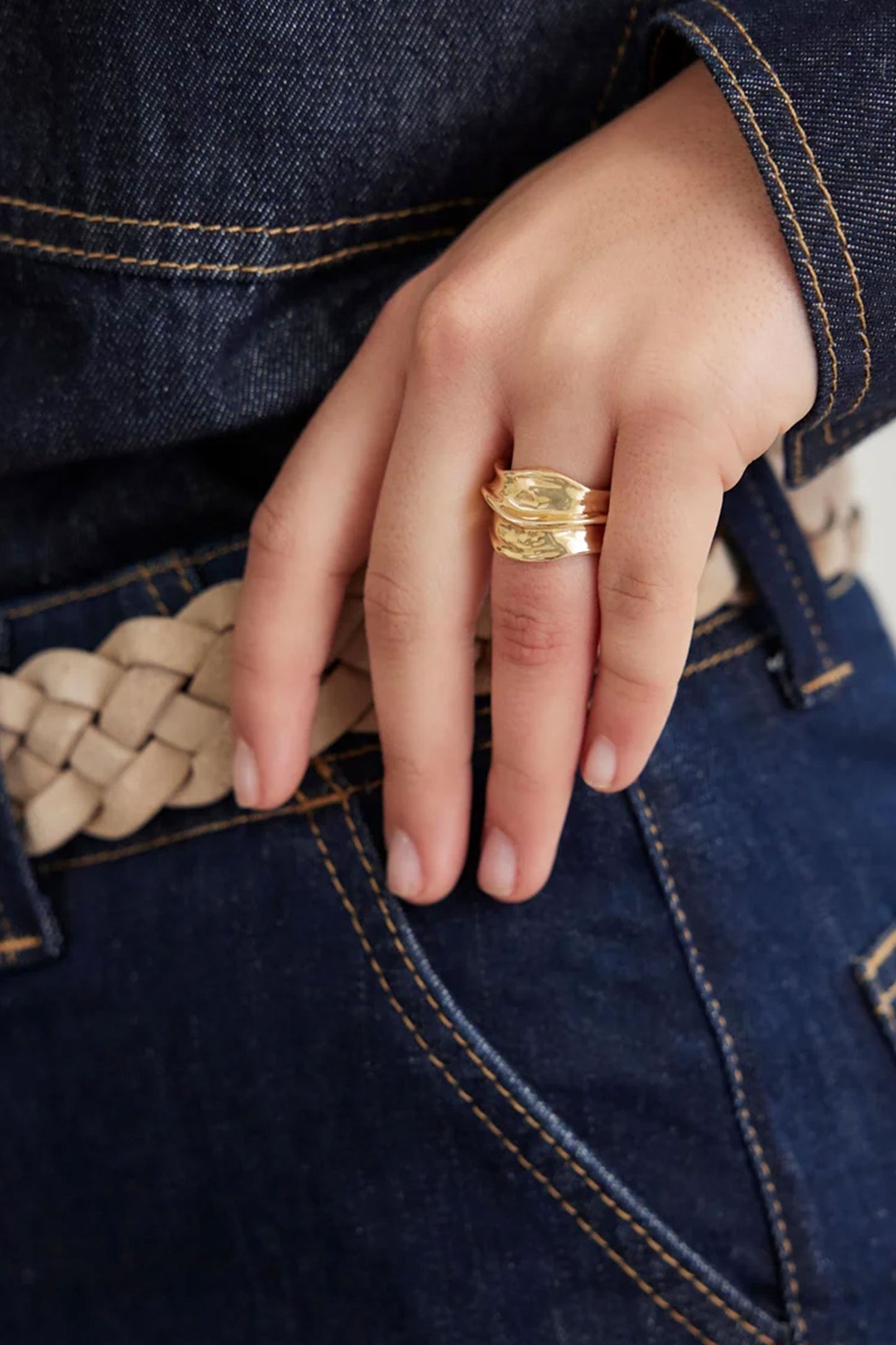 Gold Tone Statement Ring