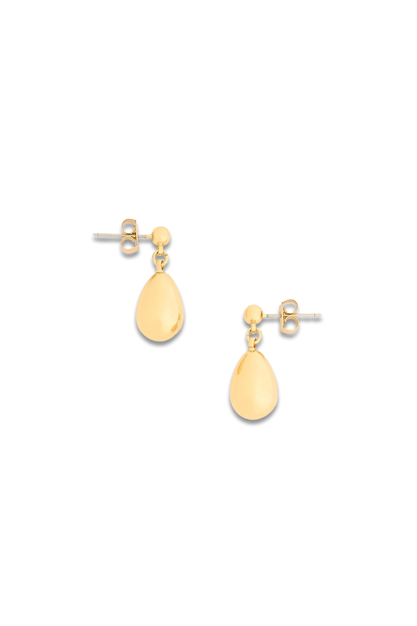 Gold Teardrop Stud Earrings
