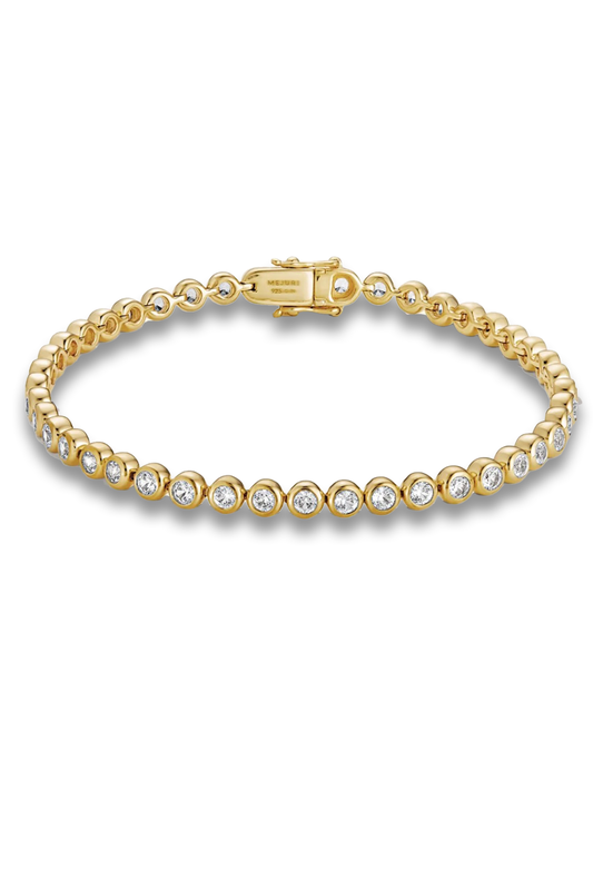 Zadie Bezel Lab Grown Sapphire Tennis Bracelet