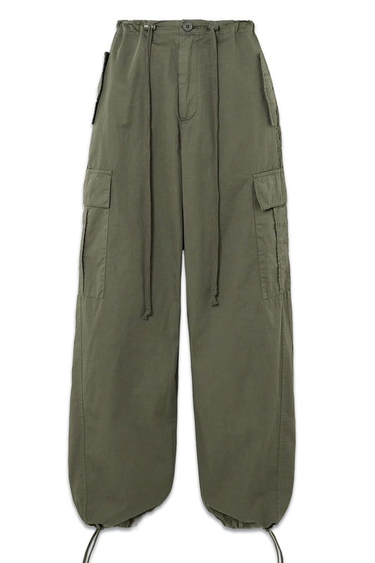 Parachute Cotton Cargo Wide-leg Pants