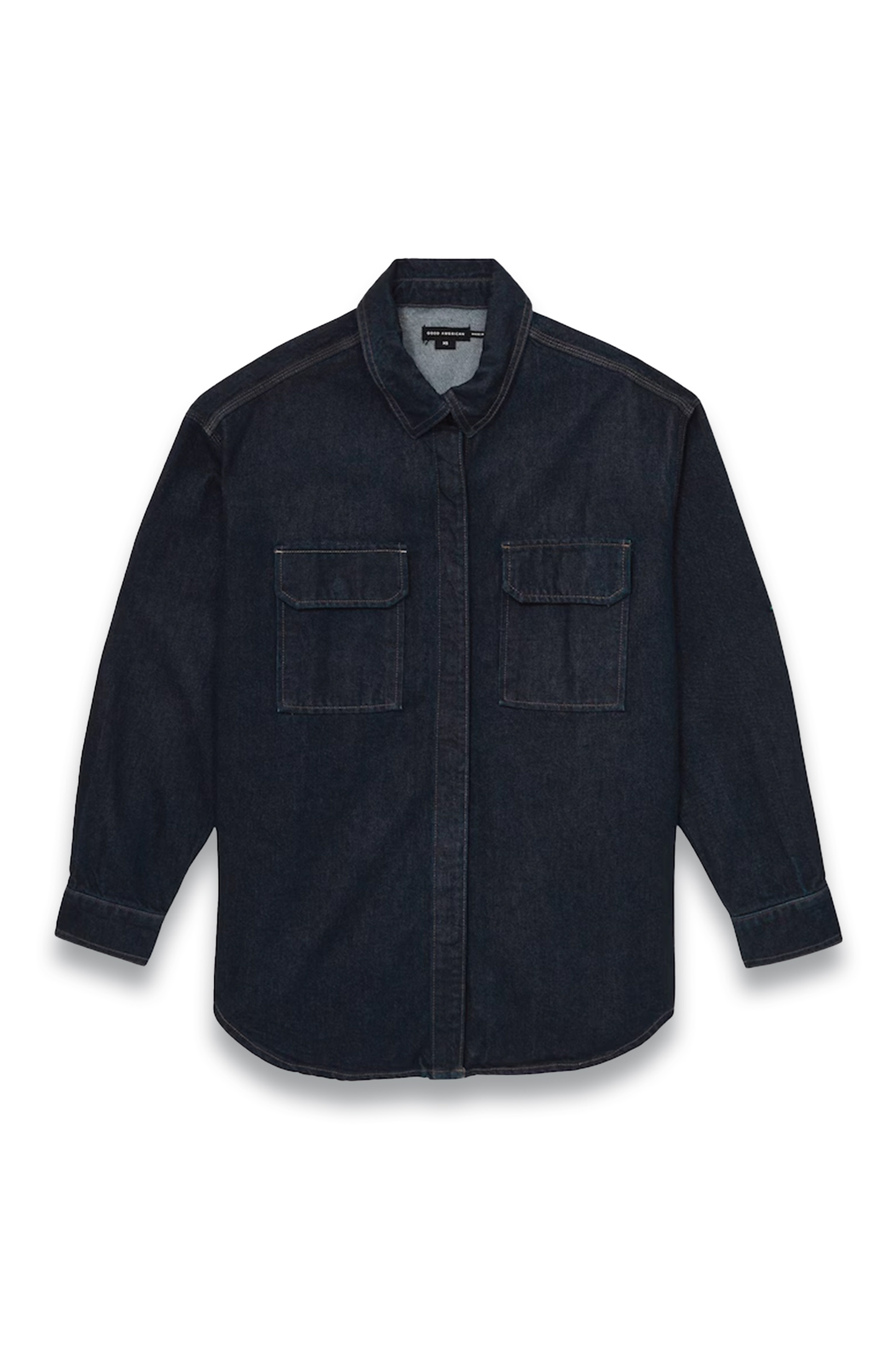 Oversized Denim Shirt In Dark Indigo