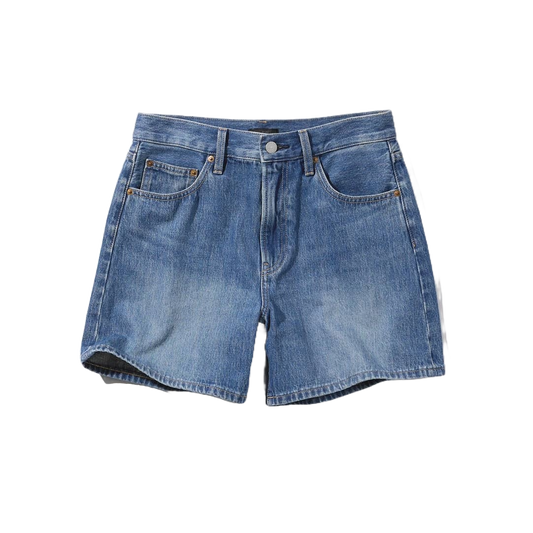 High Rise Baggy Denim Shorts