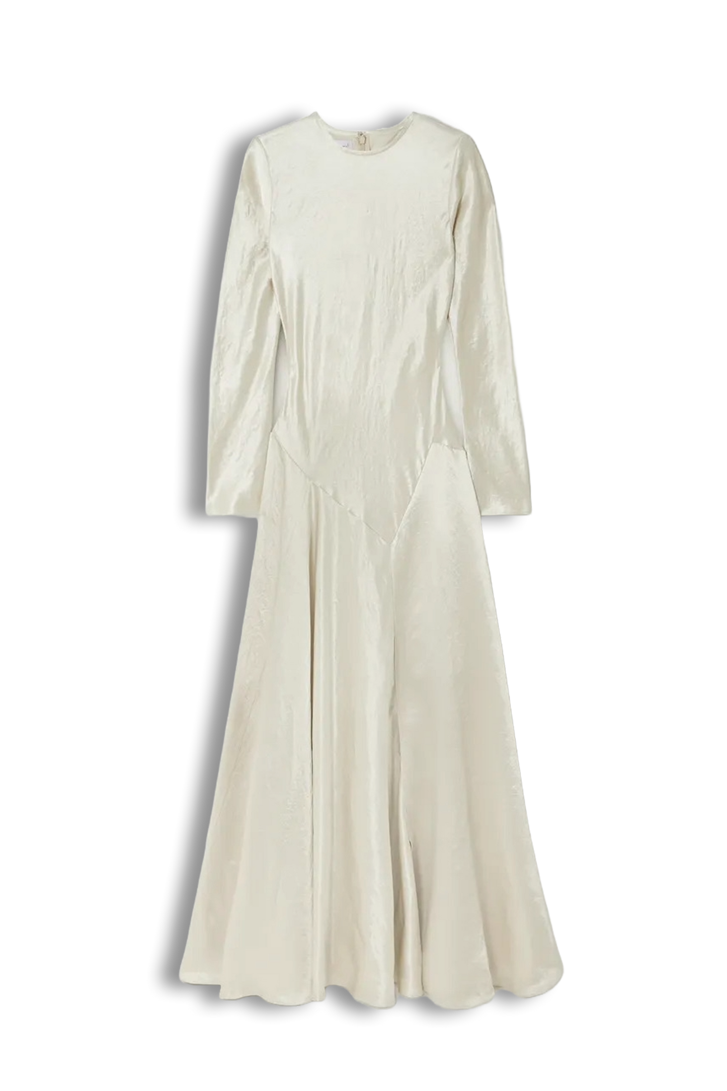 Yara Paneled Hammered-Satin Gown