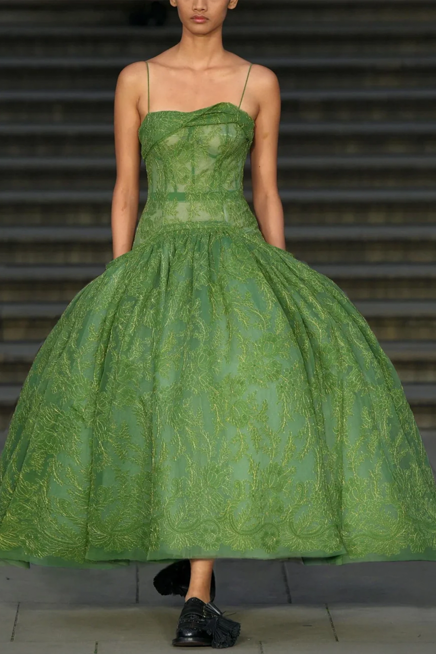 Sleeveless Full Skirt Midi Dress