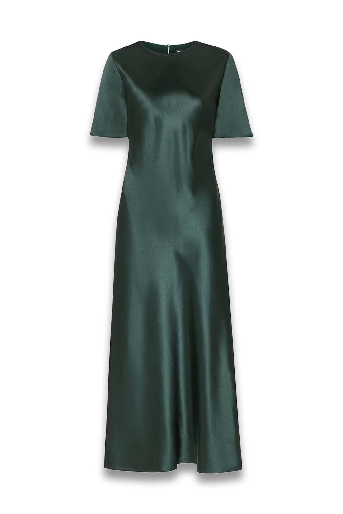 Dark Green Avery Satin Twist Dress