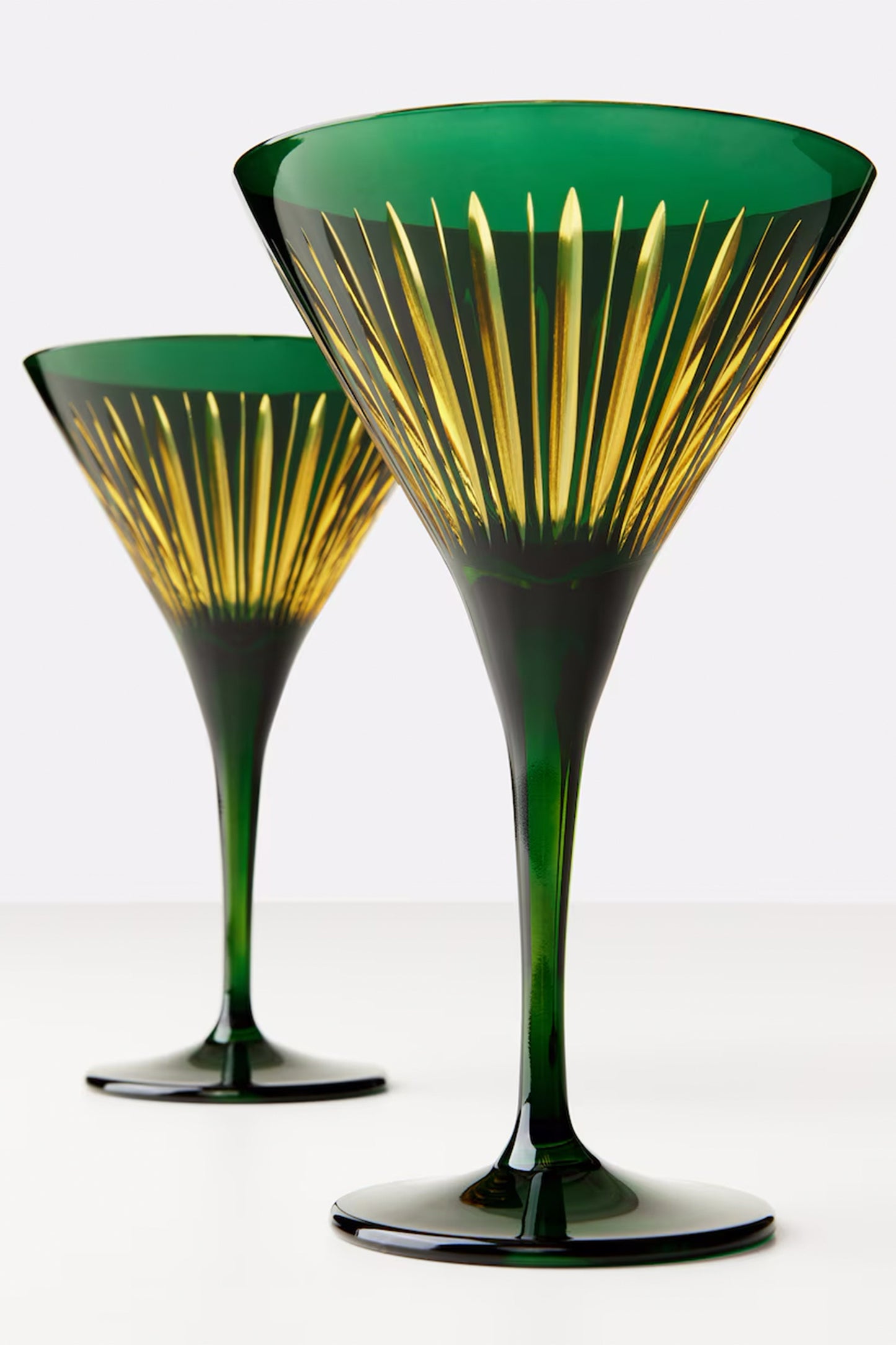 L'Objet Prism set of 4 martini glasses