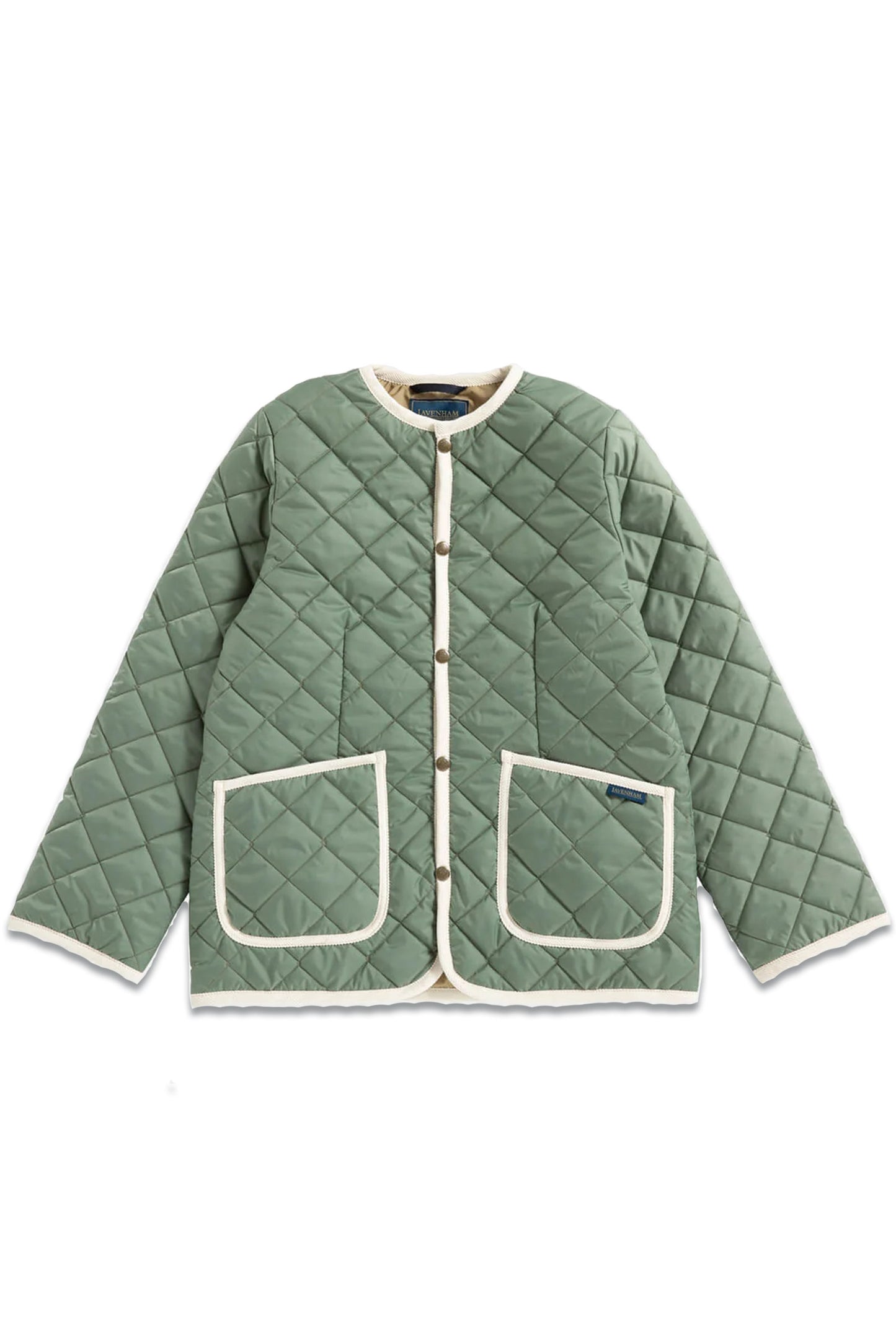 Crew Neck Jacket In Seaspray Green