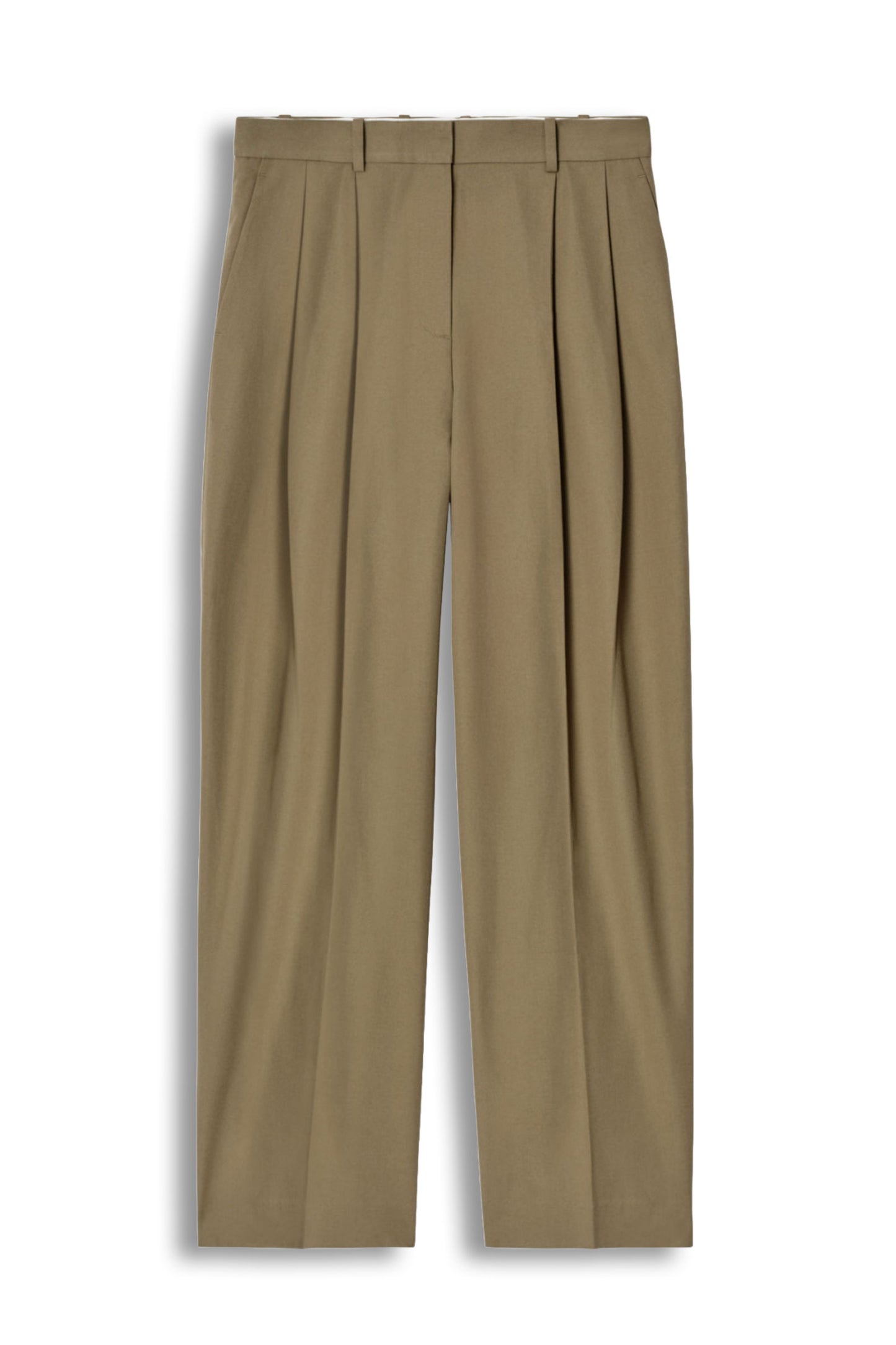 Relaxed Cotton Wide-Leg Trousers