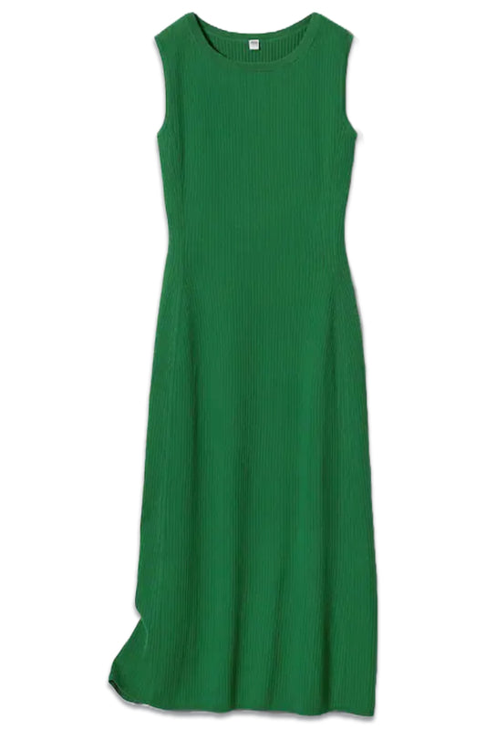 Cotton Blend Knit Sleeveless Dress