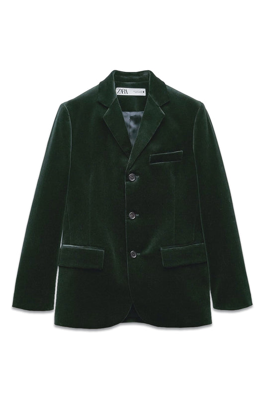 Fitted Velvet Blazer