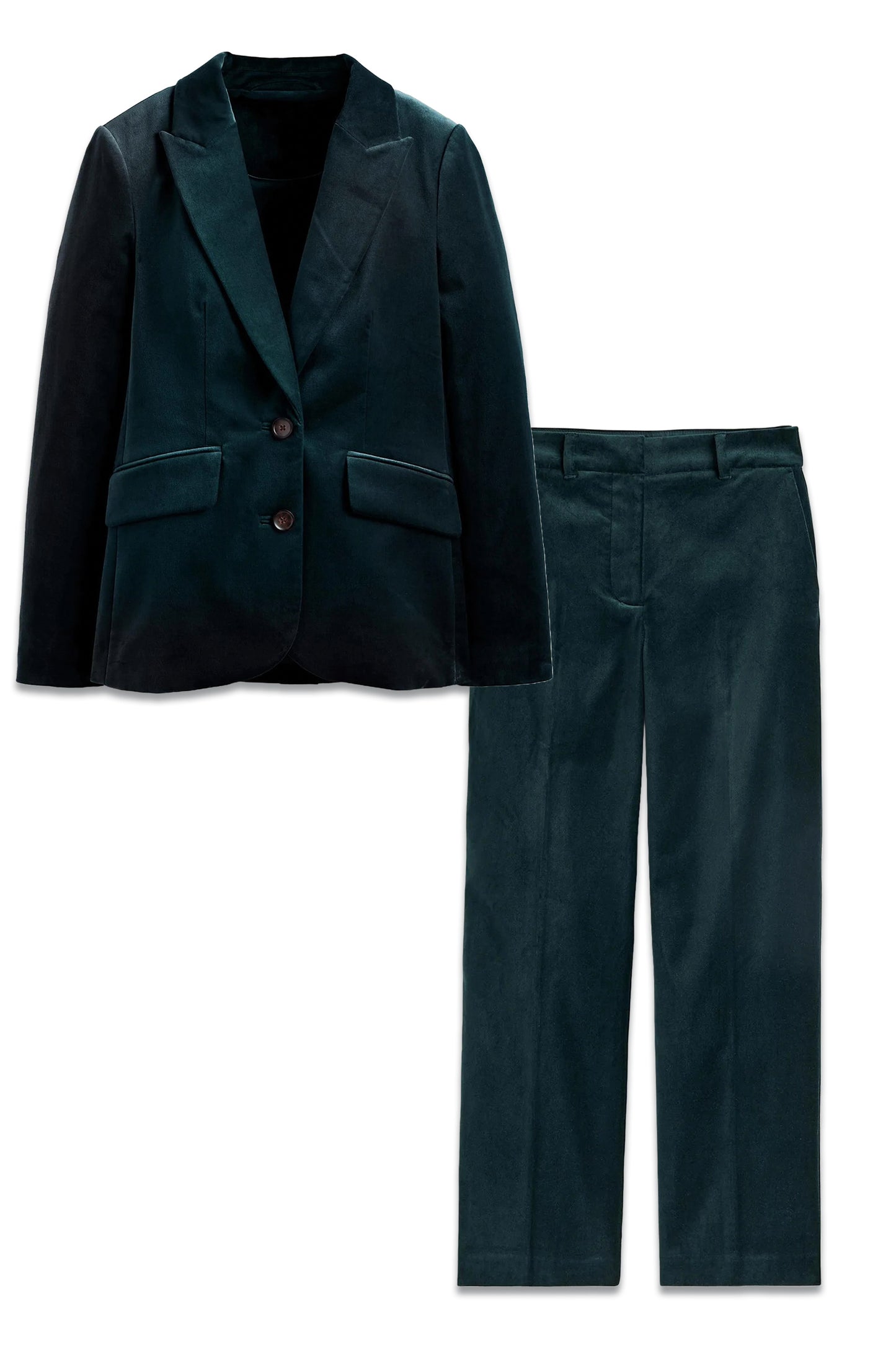 Marylebone Velvet Suit, Green