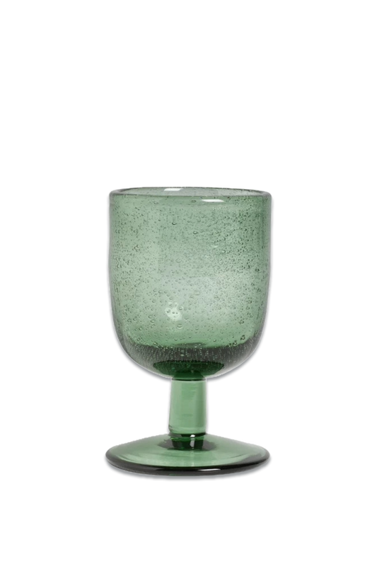 Bubble Wine Glass, Green