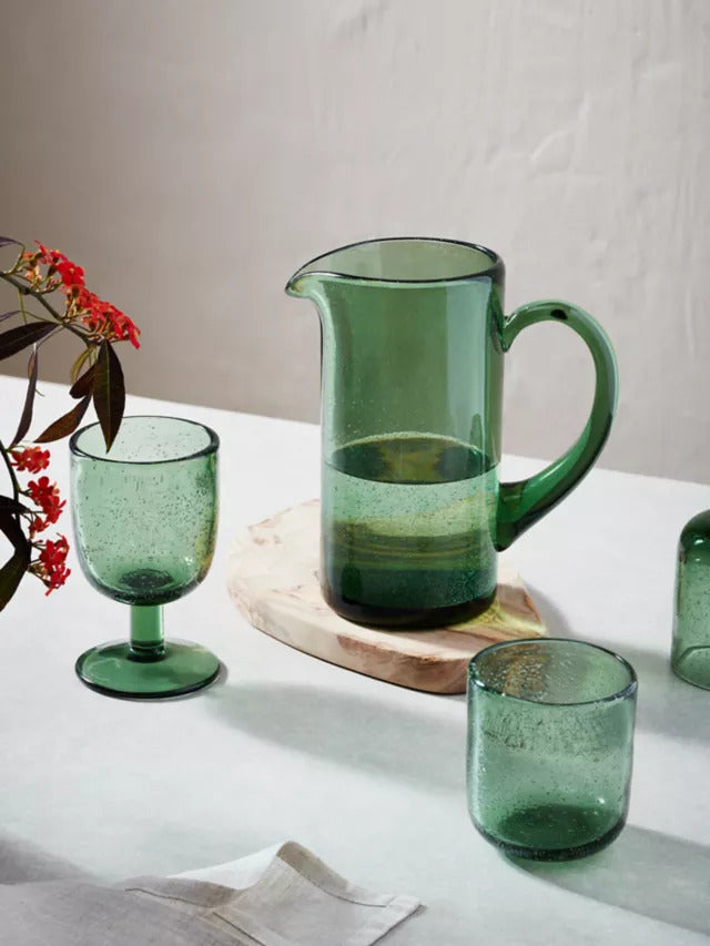 Bubble Wine Glass, Green