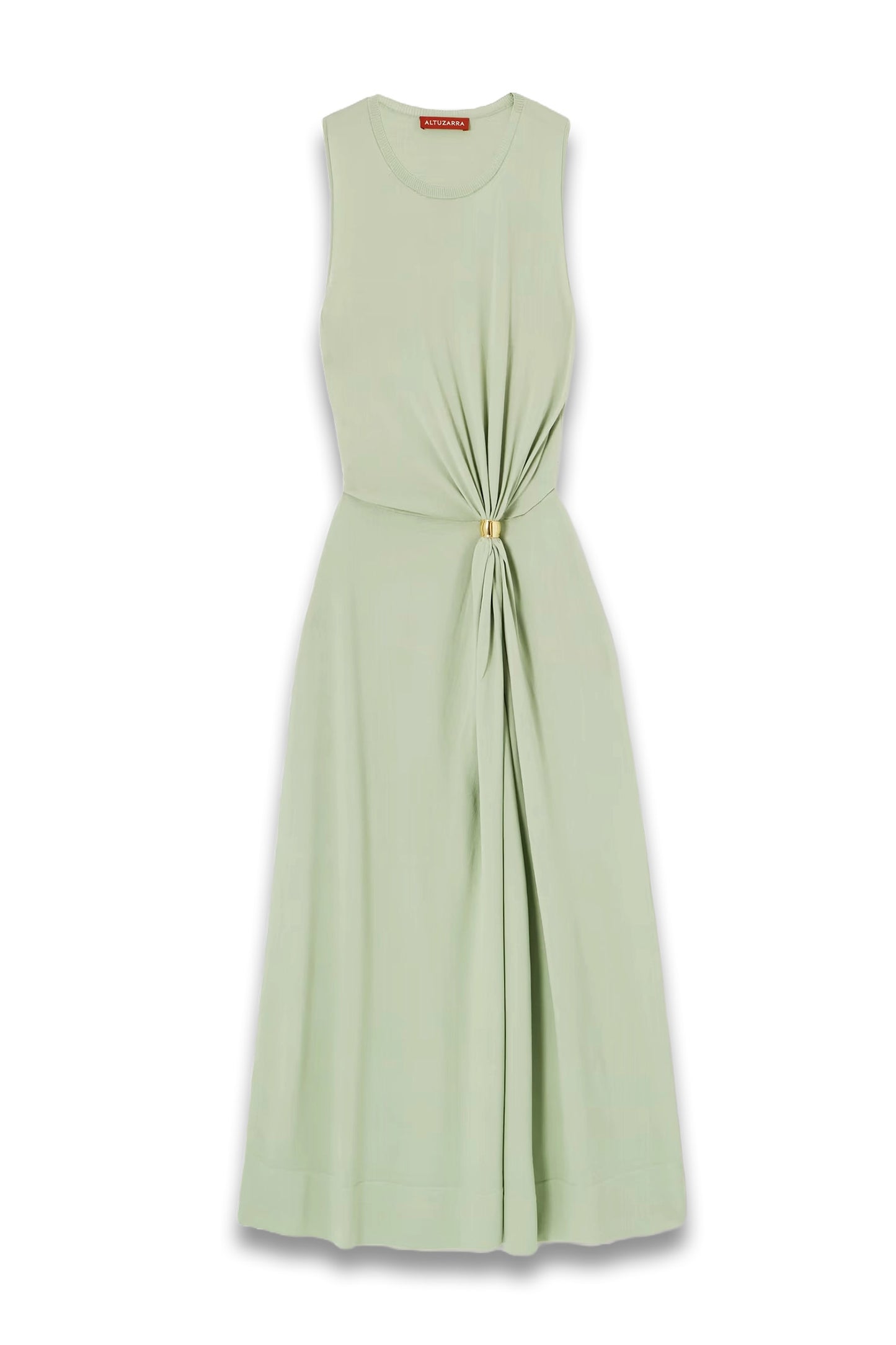 Saralien Embellished Gathered Stretch-Knit Midi Dress