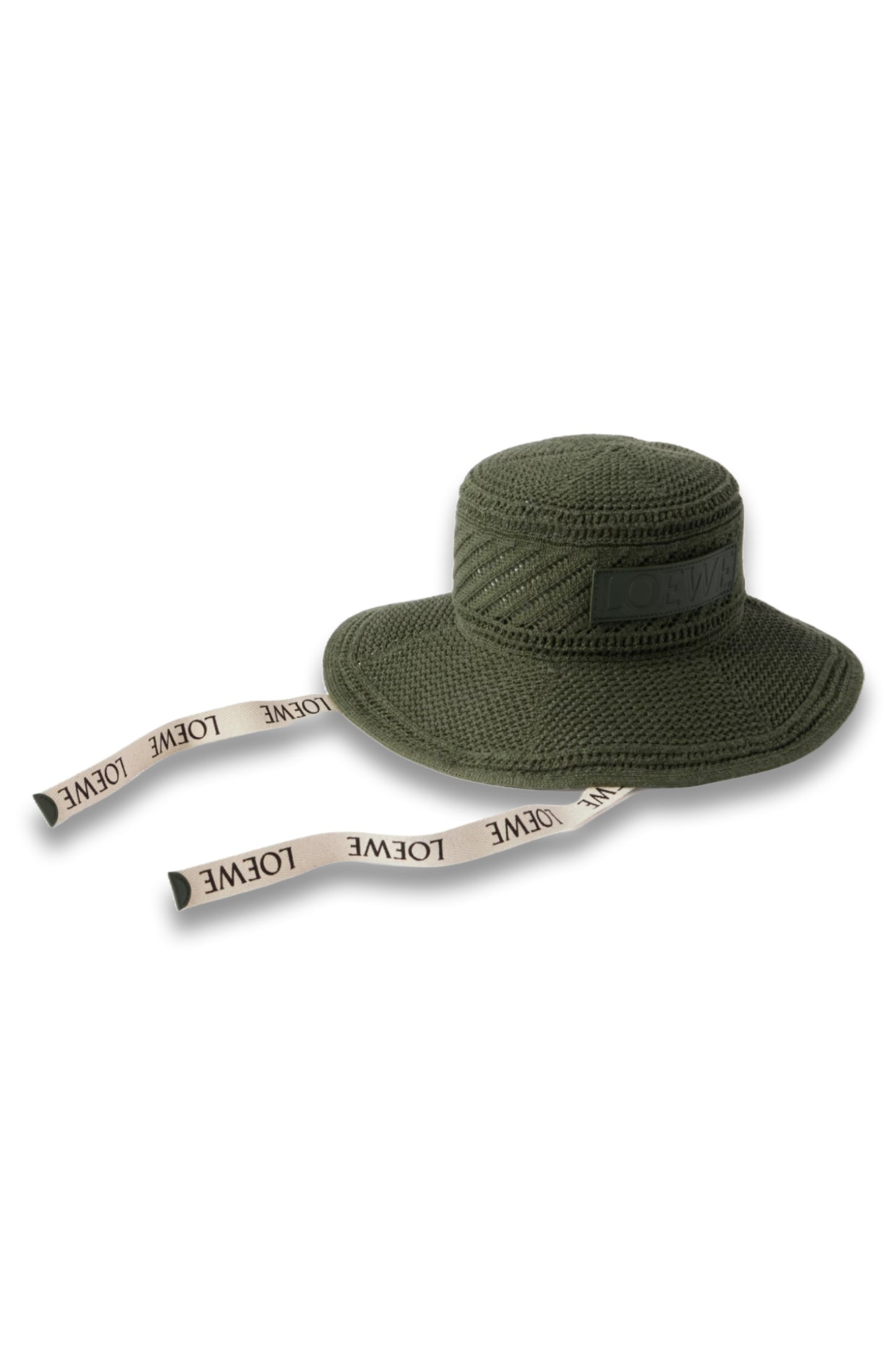 Appliqued Crocheted Cotton Blend Bucket Hat