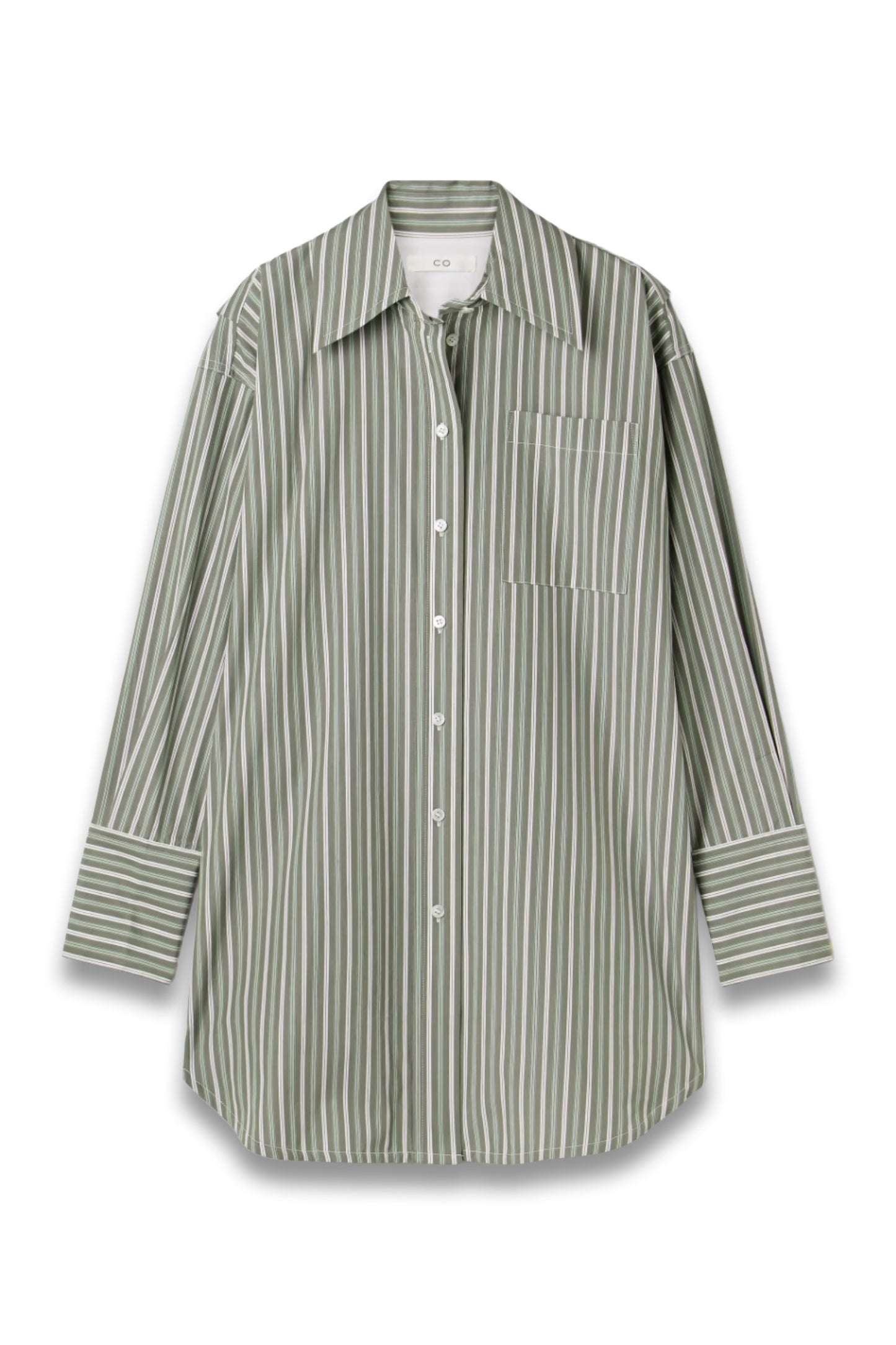 Oversized Striped Cotton-Poplin Shirt
