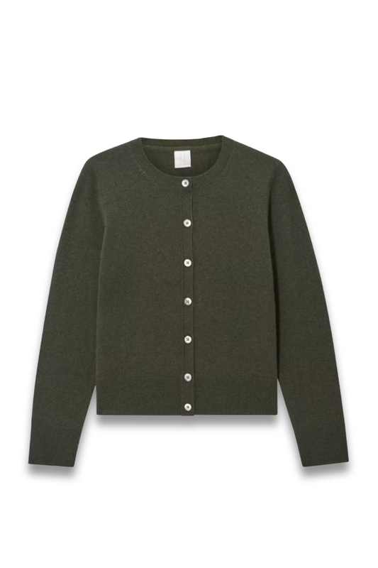 Cashmere Crew Neck Cardigan